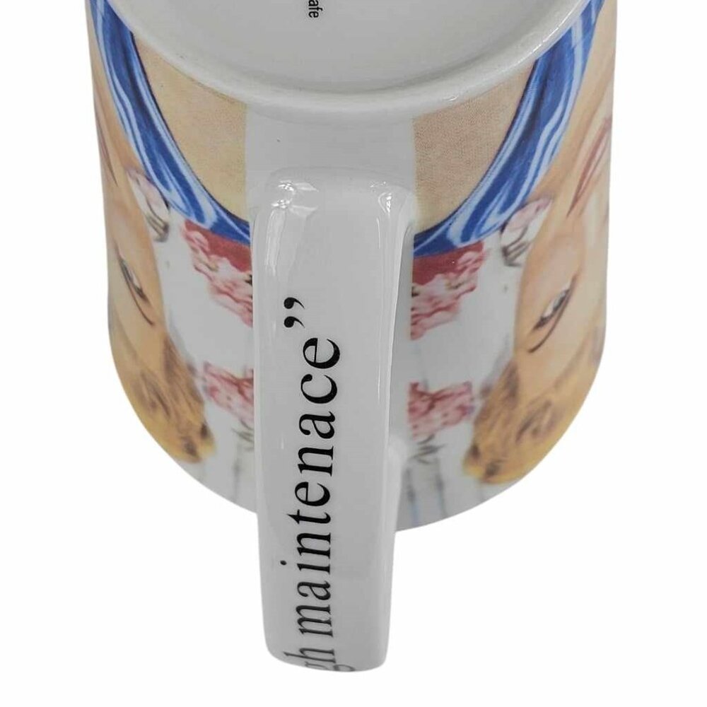 Anne Taintor "High Maintenance Doesn’t Begin To Cover It" Retro Funny Coffee Cup - Picture 5 of 9